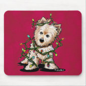 Tapis De Souris Terrier de Noël DeLighted (Devant)