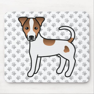 Tapis De Souris Terrier de Parsons Russell à poil lisse blanc et f