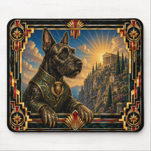 Tapis De Souris Térrier Écossais, Chien Art Déco