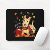 Tapis De Souris Terrier écossais roux - Automne - Chocolat - Chaud (Avec souris)