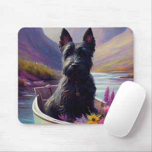 Tapis De Souris Terrier Écossais sur une pagaie : Une aventure pit