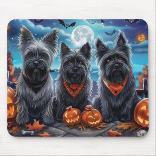 Tapis De Souris Terrier Skye Halloween Effrayant