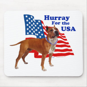 Tapis De Souris Terrier Staffordshire américain USA
