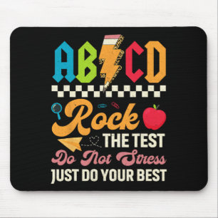 Tapis De Souris Test Abcd Rock Le Jour d'Essai Enseignants Étudian