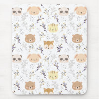 Tête D'Animal Adorable Et Motif Floral
