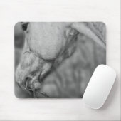 Tapis De Souris Tête de cheval B&W ~ Mousepad (Avec souris)