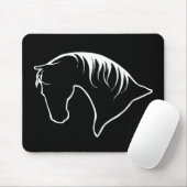 Tapis De Souris Tête de cheval Siloquette MOUSEPAD (Avec souris)