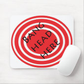 Tapis De Souris Tête de coup ici (Avec souris)