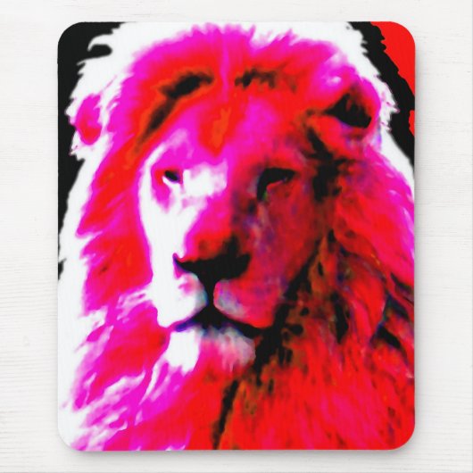 Tapis De Souris Tête de lion Pink mousepac (Devant)