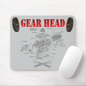 TAPIS DE SOURIS TÊTE DE VITESSE (Avec souris)