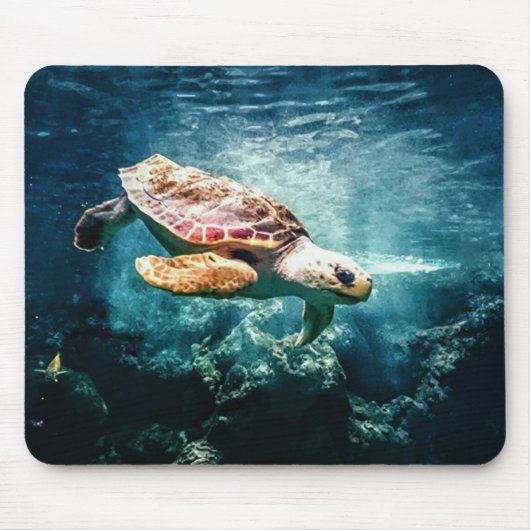 Tapis De Souris Tête-dorée de la tortue marine  (Devant)