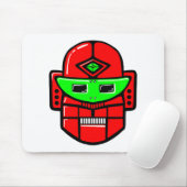 Tapis De Souris Tête Robot Rétro (Avec souris)