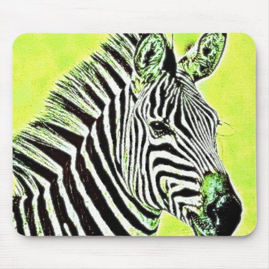 Tapis De Souris Tête verte Mousepad de zèbre (Devant)