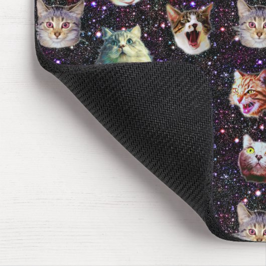 Tapis De Souris Têtes de chat dans l'espace extra-atmosphérique Fu (Coin)