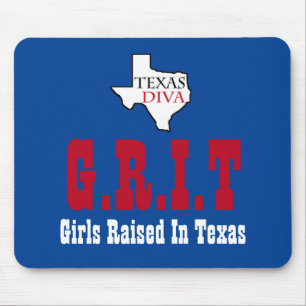 Tapis De Souris Texas Diva - G.R.I.T. - Filles Élevées Au Texas