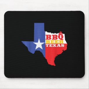 Tapis De Souris Texas Drapeau Carte Summer Barbecue Funny Bière Bb
