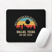 Tapis De Souris Texas Skyline Total Solar Eclipse 2024 (Avec souris)