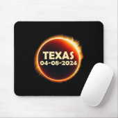 Tapis De Souris Texas Solar Eclipse 2024 Avril 8 Totalité Texas (Avec souris)