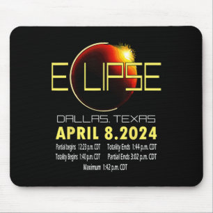Tapis De Souris Texas Solar Eclipse 2024 Solar Eclipse Funny Texas