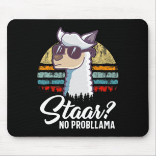 Tapis De Souris Texas State Test Day Llama Alpaca pour les étudian