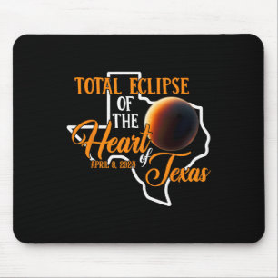 Tapis De Souris Texas Total Éclipse Solaire Avril 8 2024 Tot Carte