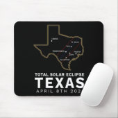 Tapis De Souris Texas Total Solar Eclipse 2024 Parcours De Totalit (Avec souris)