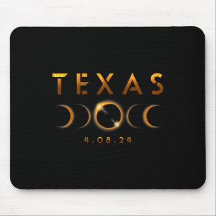 Tapis De Souris Texas Total Solar Eclipse Avril 8 2024 Texas Solar