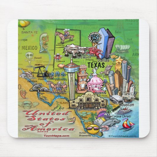 Tapis De Souris Texas USA (Devant)
