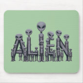 Tapis De Souris Texte Alien (Devant)