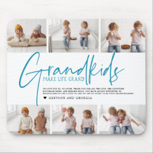 Tapis De Souris Texte Bleu   Les petits-enfants rendent la vie gra