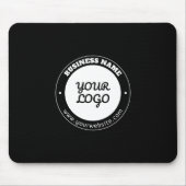 Tapis De Souris Texte circulaire modifiable et Modèle de logo télé (Devant)