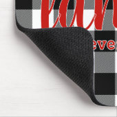 Tapis De Souris Texte De Famille Sur Buffalo Plaid (Coin)