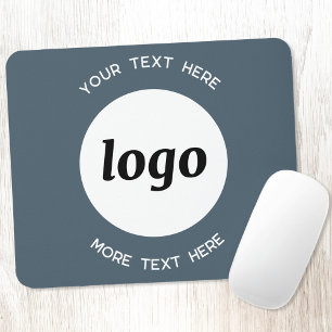 Tapis De Souris Texte de logo simple affaires promotionnel Charbon