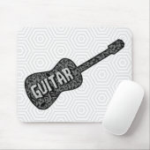 Tapis De Souris Texte des notes de musique de guitare (Avec souris)