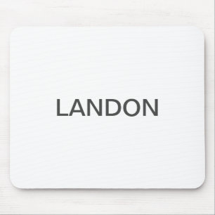 Tapis De Souris Texte éditable moderne Blanc et gris foncé