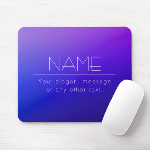 Tapis De Souris Texte élégant et modifiable & Couleur violette mod