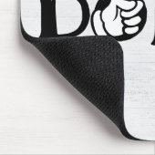 Tapis De Souris Texte "NE PAS" Avec Doigt Sur Bois (Coin)