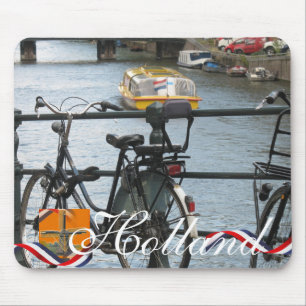 Tapis De Souris Texte néerlandais Mousepad de la Hollande de vélo