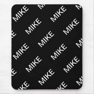 Tapis De Souris Texte personnalisable   Moderne gras Noir & Blanc