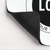 Tapis De Souris Texte personnalisable simple et logo ou image (Coin)
