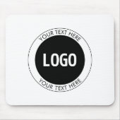 Tapis De Souris Texte personnalisable simple et logo ou image (Devant)