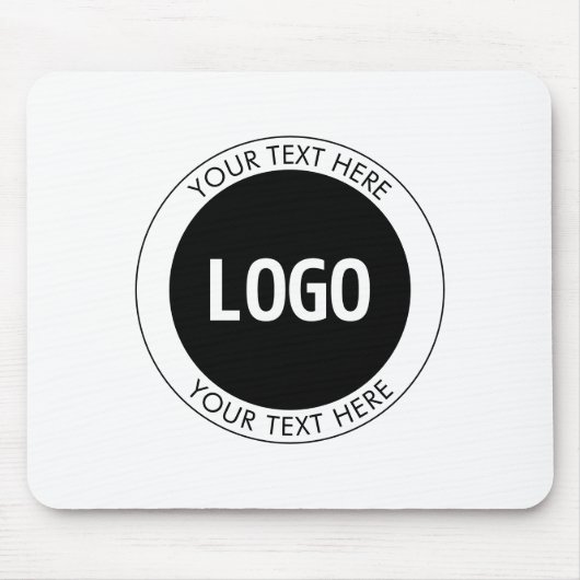 Tapis De Souris Texte personnalisable simple et logo ou image (Devant)