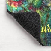 Tapis De Souris Texte personnalisé Fleurs Abstraites (Coin)
