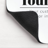Tapis De Souris Texte rétro-moderne élégant | Noir & Blanc (Coin)