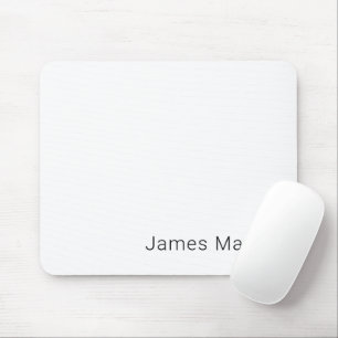 Tapis De Souris Texte simple et minimaliste modifiable, nom ou aut