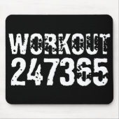 Tapis De Souris Texte usé et rayé Workout 247365 blanc (Devant)