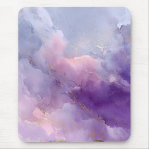 Tapis De Souris Texture Abstraite dans les tons violet, rose et or