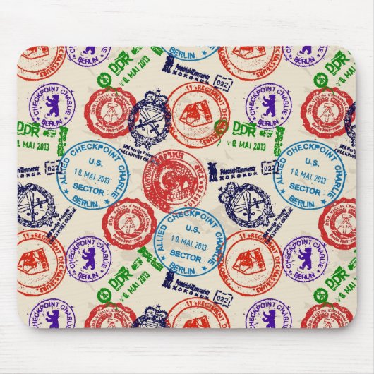 Tapis De Souris Texture avec de vrais timbres (Devant)