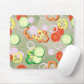 Tapis De Souris Texture avec des tranches de légumes (Avec souris)