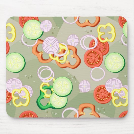 Tapis De Souris Texture avec des tranches de légumes (Devant)